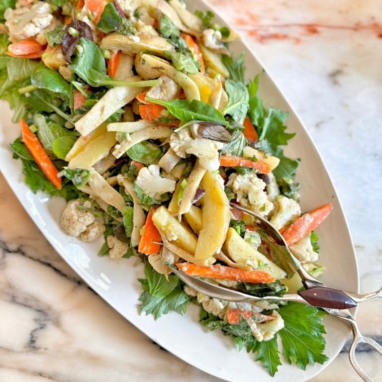 Oaxacan Salad with Potatoes, Wax Beans, Carrot, Cauliflower, Greens & Pickled Jalapeño Vinaigrette