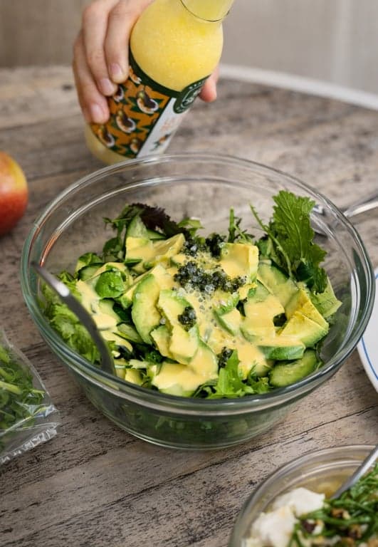 Hawaiian Market Salad with Avocado, Finger Lime & Green Caviar