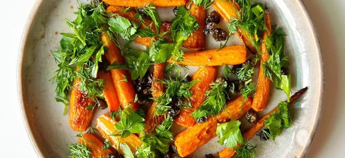 Roasted Carrots with Capers & Dill