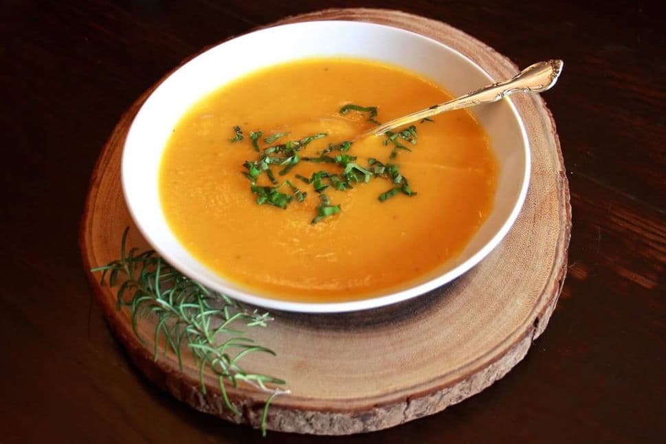Creamy Butternut Squash Soup with Fresh Rosemary