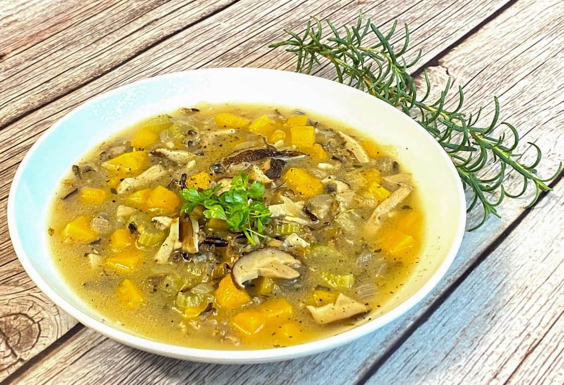 Creamy Wild Rice and Mushroom Soup